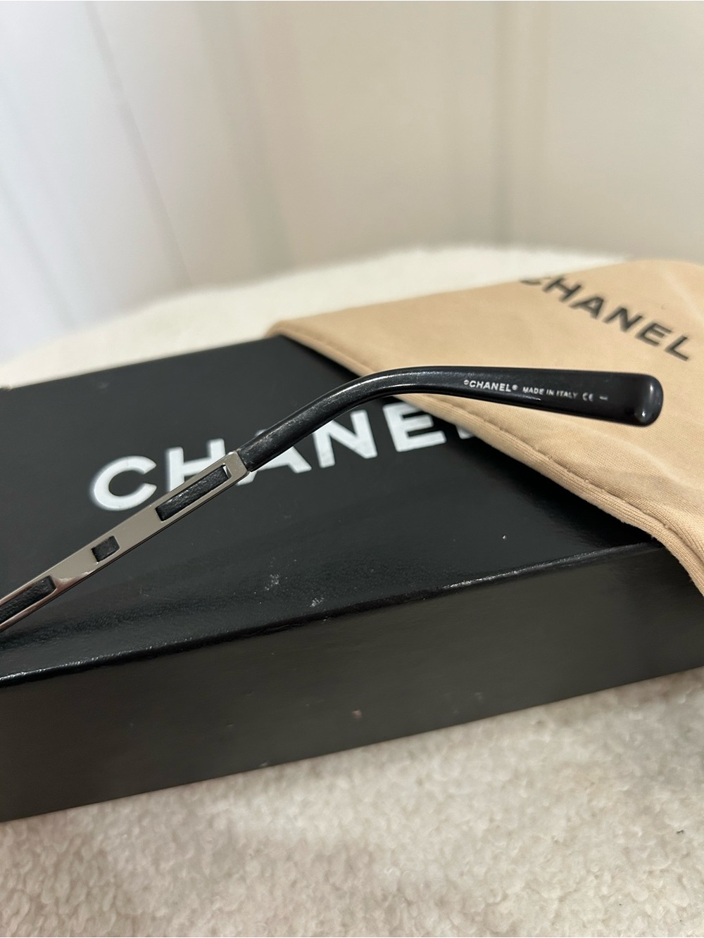 Chanel 4113 Rimless CC Logo Sunglasses Silver Gray 65-15-120 with Box & Pouch - Picture 6 of 14